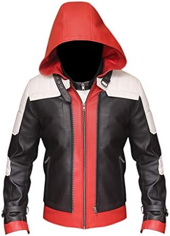 Jason Todd Red Hooded Arkham Dark Knight Faux Leather Jacket & Vest