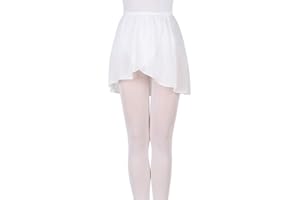 EASTBUDDY Ballet Wrap Skirt Chiffon Dance Skirt with Elastic Waistband for Girls Women