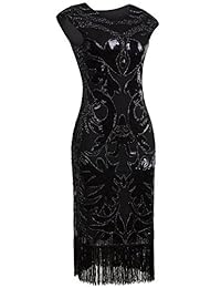 Vijiv Long Prom 1920 Gatsby Beaded Lentejuelas Arte Nouveau Deco Fringe Flapper Vestido