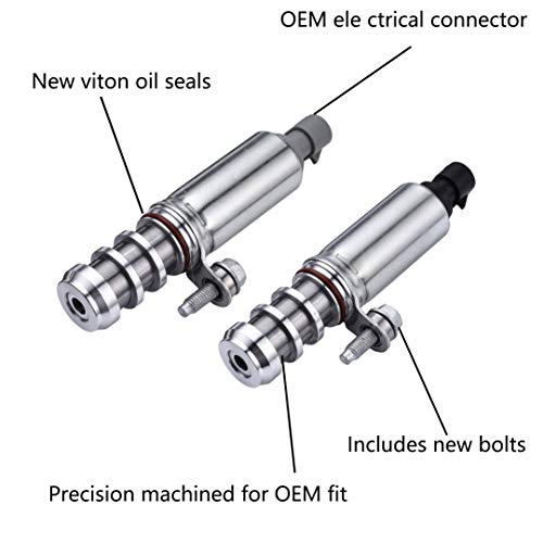 MKING Intake & Exhaust Camshaft Position Actuator Solenoid Valve Kit 12655420 12655421 for GM Chevy Cobalt Malibu HHR Equinox G5 G6 2.0L 2.2L 2.4L