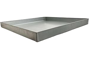 F AND L ALUMINUM PARTS Heavy-Duty Galvanized Steel Drain Pan – Premium, Rust-Resistant HVAC Condensate Pan – Leak-Proof for Maximum Protection – Without Hole Options (22" x 22" x 2")