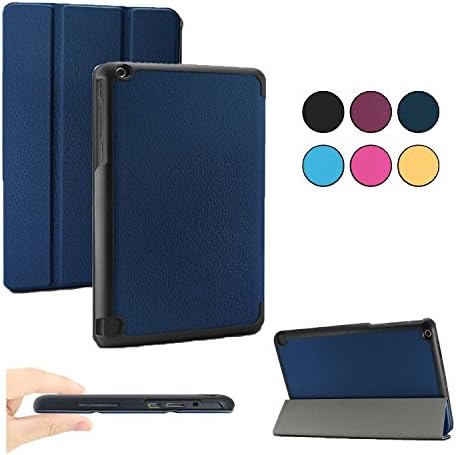 Nicetek NVIDIA SHIELD Tablet K1 Case - Ultra Slim Lightweight Tri-Fold Stand Cover for NVIDIA SHIELD Tablet K-1 8.0 Inch (2015) &amp; NVIDIA Shield 2 8" (2014) with Auto Wake/Sleep Feature - Navy