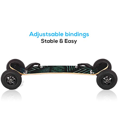 Hi-Na Mountain Board All Terrain Skateboard Kiteboard Cross Country Mountainboard Big Wheel Downhill Longboard All Terrain Longboard Kite Board with Bindings for Cruising and Downhill - Thumbnail 7