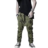 Yoyorule Baby Boys Baggy Harem Pants Joggers Elastic Bottoms