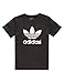 adidas Originals Boys' Trefoil Tee, Black Trefoil, Medium