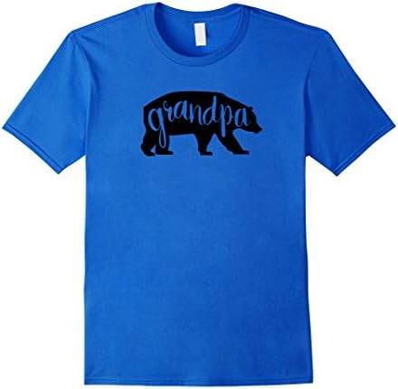 Men's Grandpa Bear Shirt Grandfather t-shirt Father's Day Gift XL Royal Blue
