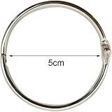 Guagua 50mm Binder Rings 15 Pack Nickel Plated 2 inch Loose Leaf view 2