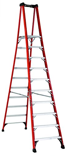 Louisville Ladder FXP18010HD Type IAA Fiberglass Pro Platform Ladder with 375-Pound Load Capacity, 10-Feet