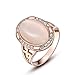 Winter.Z Noble and Elegant Ladies Jewelry Popular Explosion Models Austria Crystal Rose Gold Oval Opal Ring Wedding