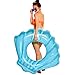 NAKORNO Inflatable Swim Rings, Shell Shape Swim Tube, Funny Pool Floats or Summer Outdoor Beach Toy for Adults Kids, Giant Pool Party Ring Vacation Swimming Circle 45 x 35 x 12inches (Blue)