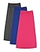 Free to Live 3 Pack Girls Maxi Skirt Kids Uniform Long Skirts for Teen 7-16 Years Old Size 7-8 -9, 10-12 -13, 14-16
