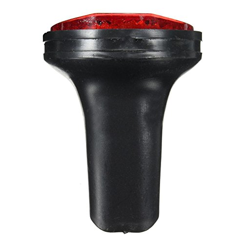 SODIAL(R) 1 pcs Bicycle Rear Tail Fender Reflector Mudguard Oval Warnning Red black - Thumbnail 3