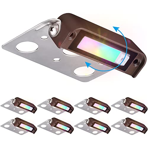 LEONLITE 8Pack 4 Inch 1W RGB LED Retaining Wall Lights, Hardscape