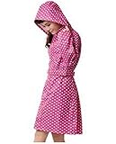 Zicac Women's Polka Dots Raincoat Lightweight Belted Rain Jacket