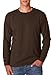 Jerzees Men's Heavyweight Blend 50/50 Long Sleeve T-Shirt (Chocolate, Medium)