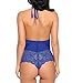ADORNEVE Women Sexy Halter Teddy Lingerie Deep V-neck Babydoll Lace Sleepwear