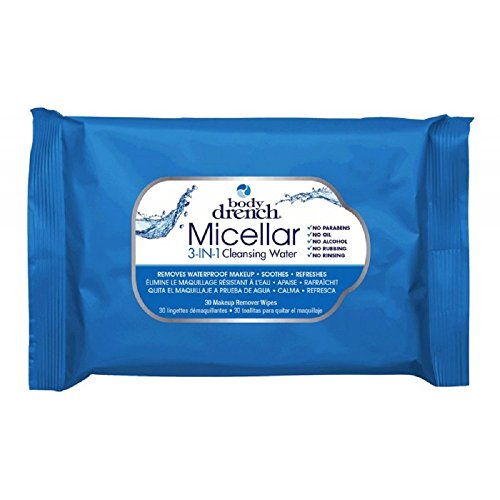 Body Drench Micellar 3-In-1 Cleansing Water Wipes â€“ Removes Waterproof Makeup, 30 pcs