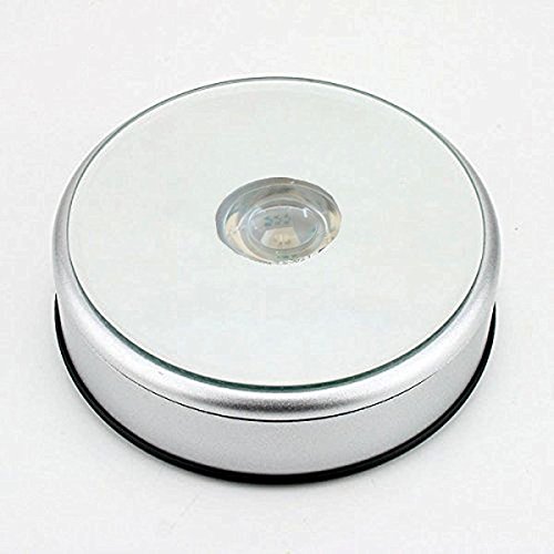 Unique rotating crystal display base stand 7 led light