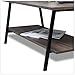 Sekey Home Coffee Table, 2-Tier Cocktail Table with Storage Shelf for Living Room, Wood（MDF） Look Accent Furniture with Metal Frame, Easy Assembly,Smoky Oak