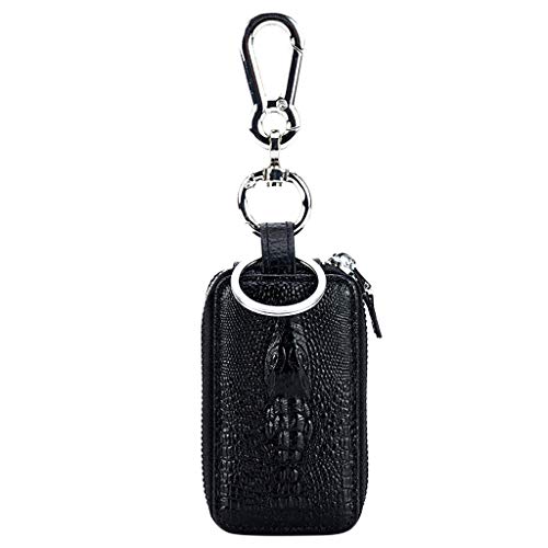 DZTZ Men&Women Bag Keys Holder Pattern Key Case Organizer Small Wallets Coin Purse (Black)