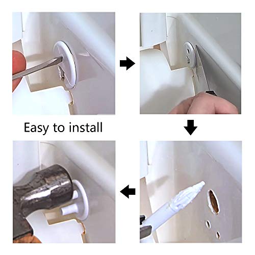 Rear Crisper Cover Support 241993001 Replacement Plastic Refrigerator Shelf Support (4 Pack) Compatible with Frigidaire, Kenmore Replaces 1513081,240350802