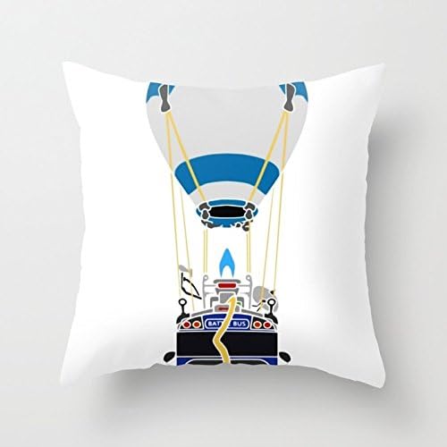 FJPT Throw Pillow Cover Board The Bus! Fortnite Mechanics Power Fire Hot Air Balloon Indoor Creative Decorations For Sofa Bed Square Stand Size Pillowcase 20x20 Inch