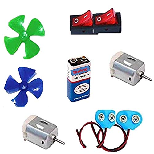 Buy pack of 2 art and craft fan toy for kids | motor fan toy set fro ...