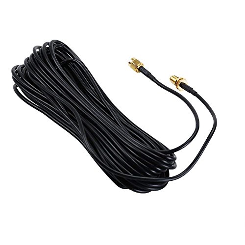 image for SaferCCTV(TM 6M/20ft Rg174 Antenna Extension Cable RP-SMA Male to Fema