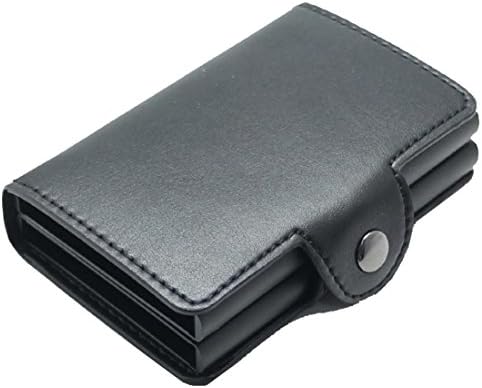 Edcou Genuine Leather Money Clip Automatic Pop-up Card Case Wallet | Slim RFID Blocking Wallet | Front Pocket Card Wallet