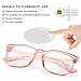 GEKKALE Blue Light Blocking Computer Glasses Square Nerd Eyeglasses Frame Anti Eye Strain Headache Computer Reading Glasses (pink-2pack)