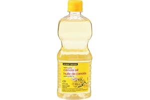100% Pure Canola Oil, 473 ml – Heart-Healthy Cooking & Frying Oil, Non-GMO, Cold-Pressed