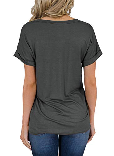 1 MIHOLL+Womens+Sleeve+V+Neck+T+Shirt