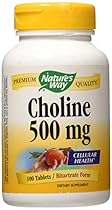 NATURE'S WAY Choline 500mg 100 Tablets