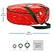 ZOBER Christmas Wreath Storage Container - 36 Inch Wreath Bag for Artificial Wreaths - Dual Zippered Wreath Storage W/Strong, Durable Handles - Red