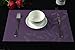 Tennove Placemats Set of 6, Washable Placemats PVC Cross Weave Woven Vinyl Table Mats for Kitchen Dining Table Decoration (Purple - Flower)