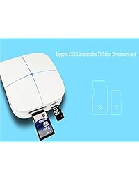 Pesp® 7 color Luz LED Adaptador de lector de tarjeta micro SD TF 6 puertos Hi Speed USB 2.0 Hub