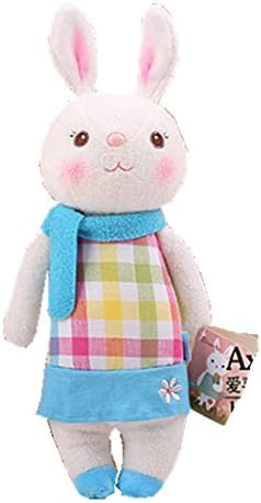 Kamabags Plush Snuggle Buddy Toys Baby First Doll Lovely Lace Rabbit 13.5 Inchs (13.5 inch, Blue)