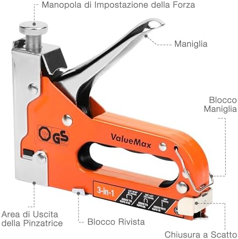 - Spillatrice manuale multifunzione 3 in 1 con 3000 graffette, adatta per graffette n. 140, 28, 8, ideale per tappezzeria, materiale da fissaggio, decorazione