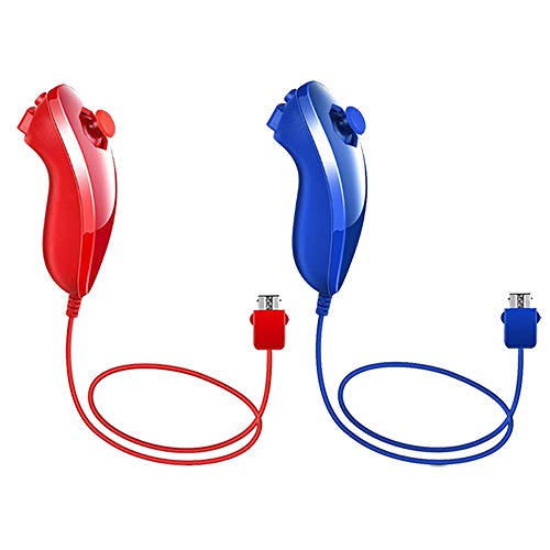 image for Poulep 2 Packs Nunchuk Nunchuck Controllers Joystick Gamepad Compatiab
