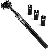 CYSKY Bike Suspension Seatpost 27.2 x 350mm with Bike Seatpost Shim 28.6mm 30.9mm 31.6mm, Shock Absorber Bicycle Seat Post for Mountain Bike Road Bike MTB BMX