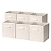 MaidMAX Fabric Storage Cubes, Cloth Cubby Storage Bins for Home Bedroom Closet Drawers Cube Organizer, Foldable, Beige, 10.5×11 inches, Set of 6