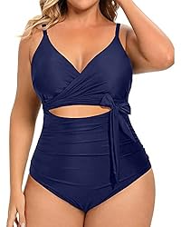 Daci Plus Size One Piece Swimsuit for Women Cutout