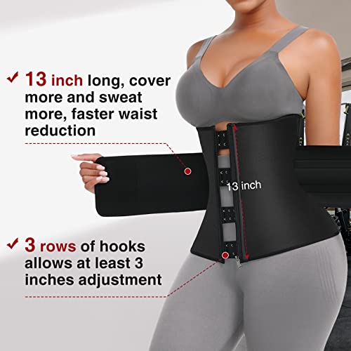FeelinGirl Long Torso Waist Trainer for Women Sauna Exercise Trimmer