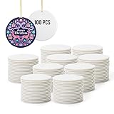 PYD Life 100 PCS Sublimation Ceramic Ornaments Bulk