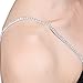 Closecret Women's Lingerie Accessories Removable Replacement Rhinestone Bra Straps (Silver, 1 Pair)