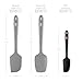 DI ORO Seamless Series Mini Silicone Spatula - BPA Free Pro-Grade 600ºF Heat-Resistant Non-Stick Small Rubber Jar Spatula - Silicone Kitchen Scraper Utensil Tool for Cooking and Baking (Black)
