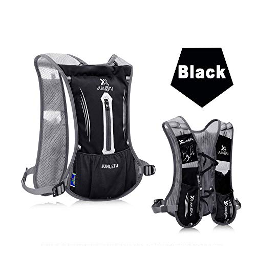 Outdoor Waterproof Sports Backpack Hiking Hydration Pack Cycling Running Vest Four Colors Optional Green/Blue/Black/Rose Red (Black)