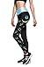 Lady Queen Women's Cheshire Cat Printed Tight Stretch Sport Legging Pants M Black