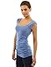 PattyBoutik Women Scoop Neck Ruched Tank Top (Blue Medium)