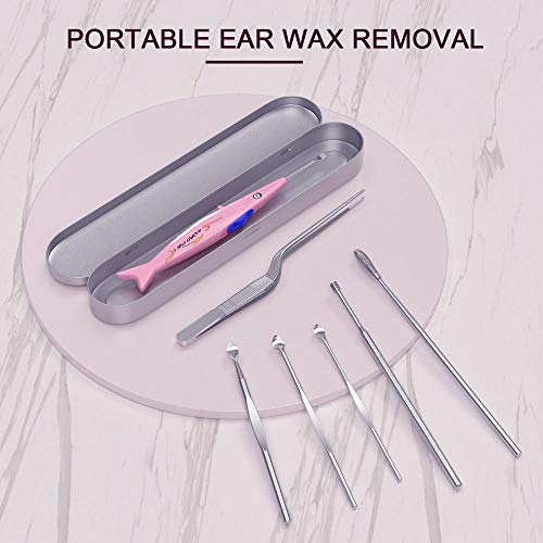 6pcs Ear Pick, Ronten Ear Curette LED Light Earwax Removal with Storage Box - Thumbnail 6